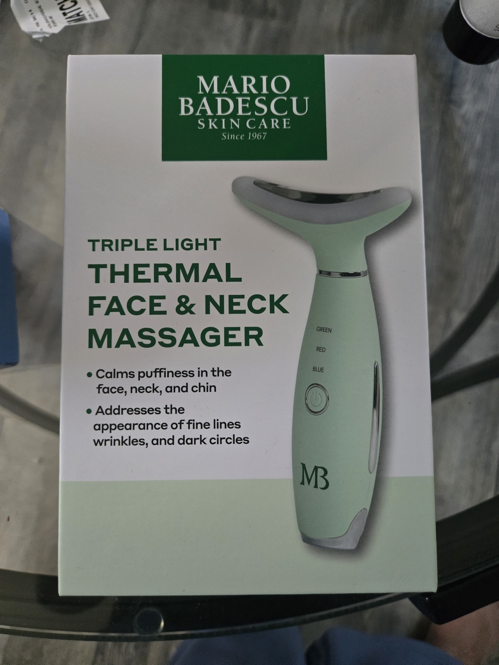 Mario Badescu Mint Green Triple Light Facial & Neck Massager